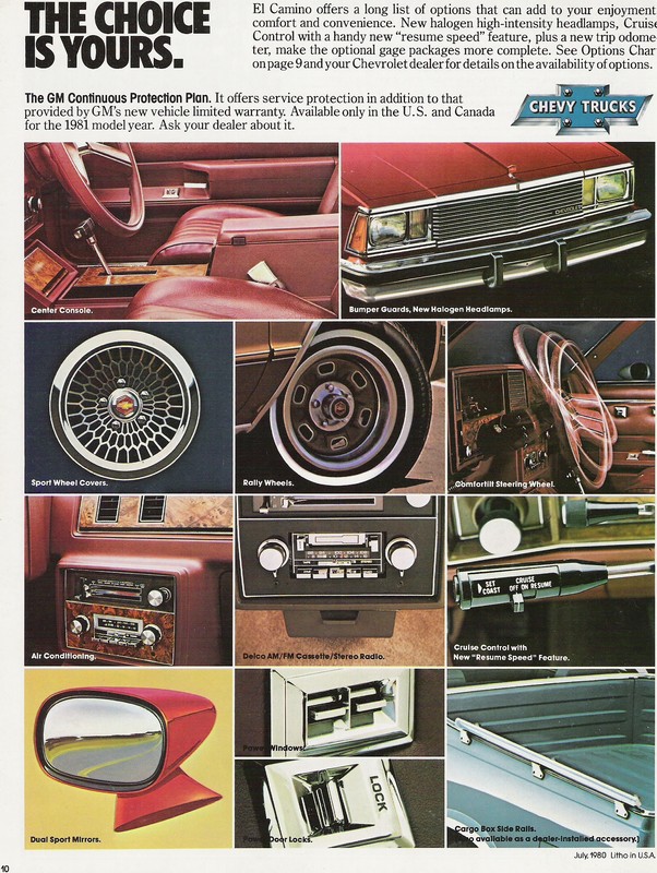 1981 Chevrolet El Camino Brochure Page 7
